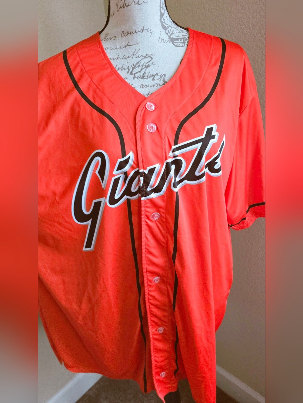 Giants Jersey Bright Orange Button-Up XL